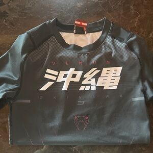 Venum Black Graphic Rash Guard